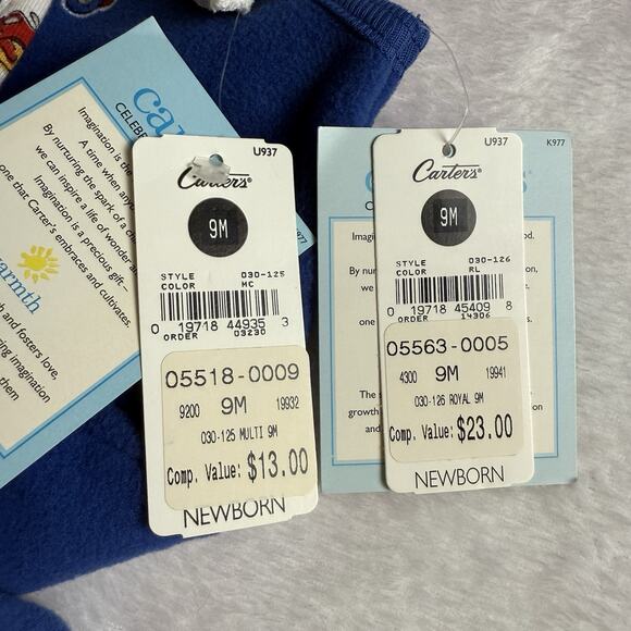 New Vtg Toddler Boy Carter’s 2 Pc Retro Outfit Construction Overall 6-9 Months - Picture 7 of 7